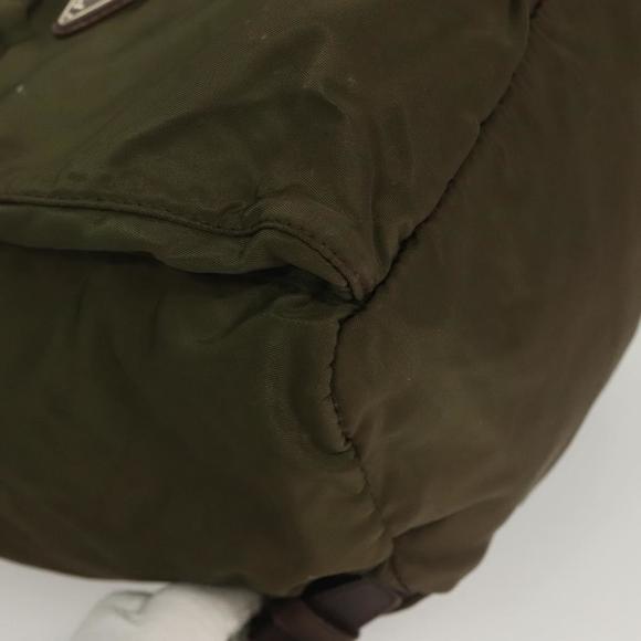 PRADA Backpack Nylon Khaki Silver Auth bs22991 main image 13